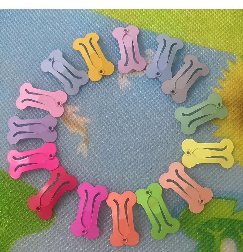 5Pcs/lot Cute Dog Hairpin Colorful Bone Shape Hairpin Pet Small Dogs Hair Clips for Chihuahua Pug Grooming Dog Accessories - The Urban Blasts Ltd