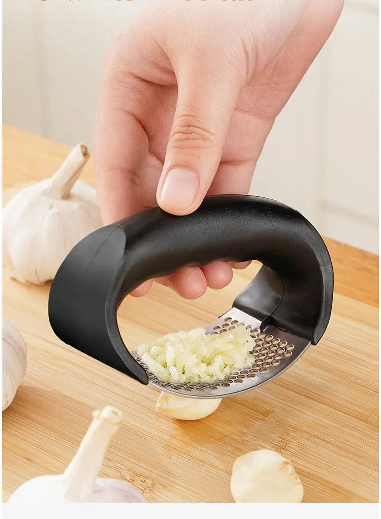 Stainless Steel Garlic Press Crusher Manual Garlic Mincer Chopping Garlic Tool Fruit Vegetable Tools Kitchen Accessories Gadget - The Urban Blasts Ltd