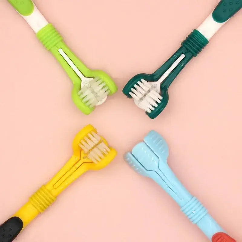 3-Sided Pet Toothbrush Dog Plastic Toothbrush Removing Bad Breath Tartar Cleaning Mouth Pet Dental Care Cat Cleaning Mouth - The Urban Blasts Ltd