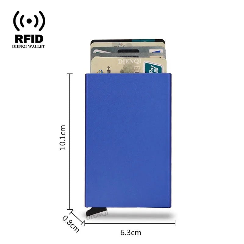 Rfid Credit Card Holder Metal Thin Slim Smart Wallet Men - The Urban Blasts Ltd