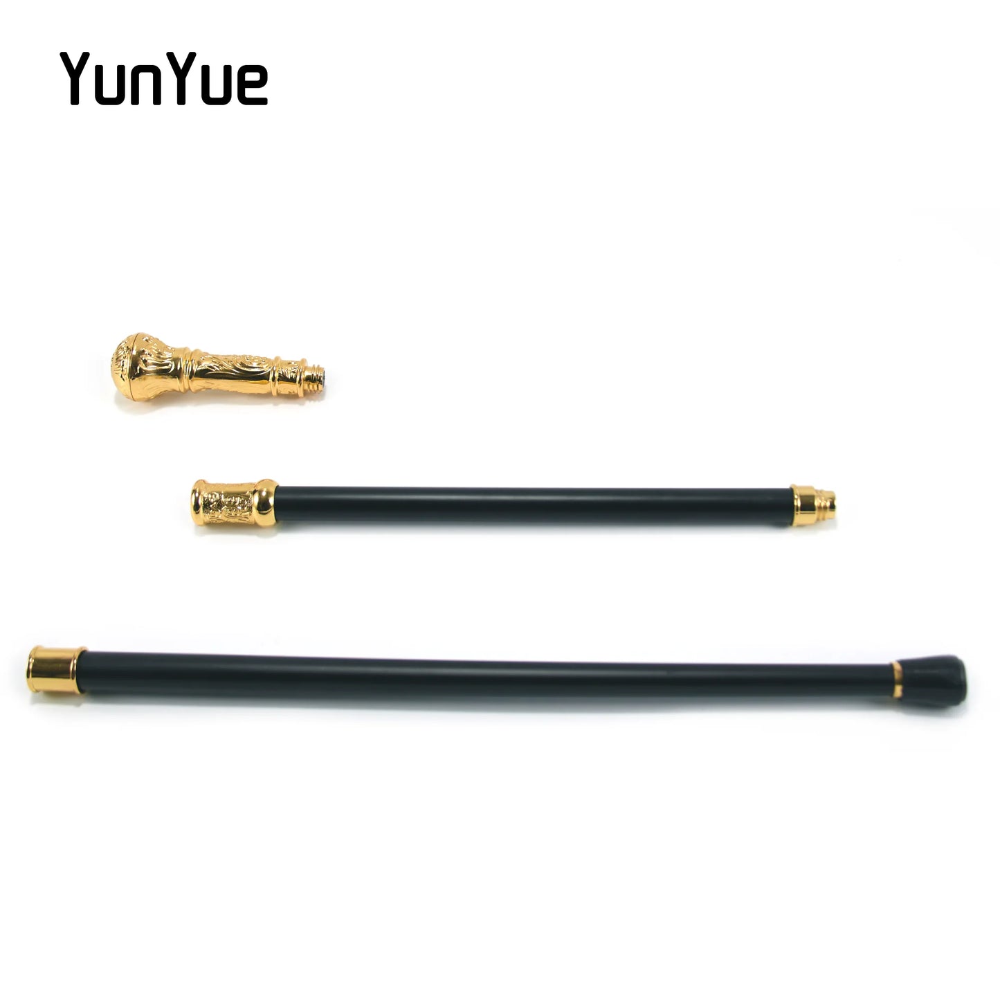 Elegant Golden Round Handle Fashion Walking Stick Cosplay Gentlemen Vintage Handmade Walking Cane Lady Detachable Walking Canes - The Urban Blasts Ltd
