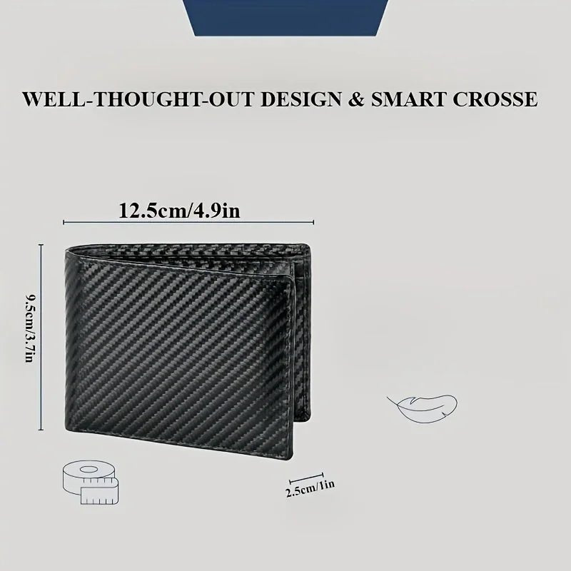 2025 New Men's Wallet with Coin Pocket RFID Protection Carbon Fiber Wallet for Men - The Urban Blasts Ltd
