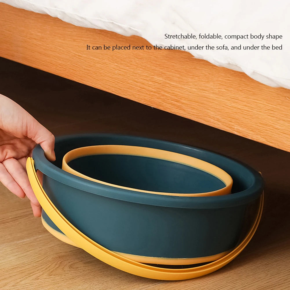 5/10L Folding Portable Bucket with Cover Car Wash Fishing Bathroom Tool Silicone Bucket Outdoor Camping Household Supplies - The Urban Blasts Ltd