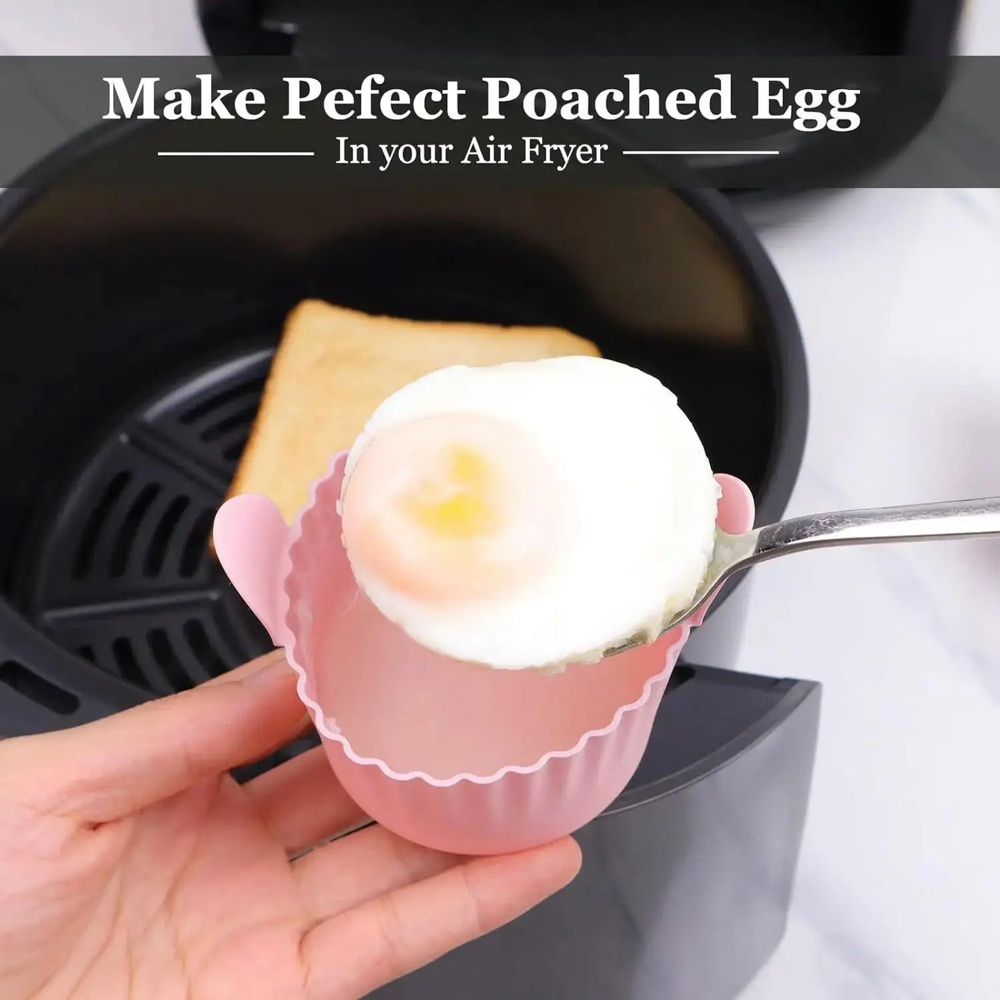 Silicone Air Fryer Egg Poacher Silicone Cupcake Baking Cups Ramekins For Air Fryer Ovens Air Fryer Silicone Basket - The Urban Blasts Ltd
