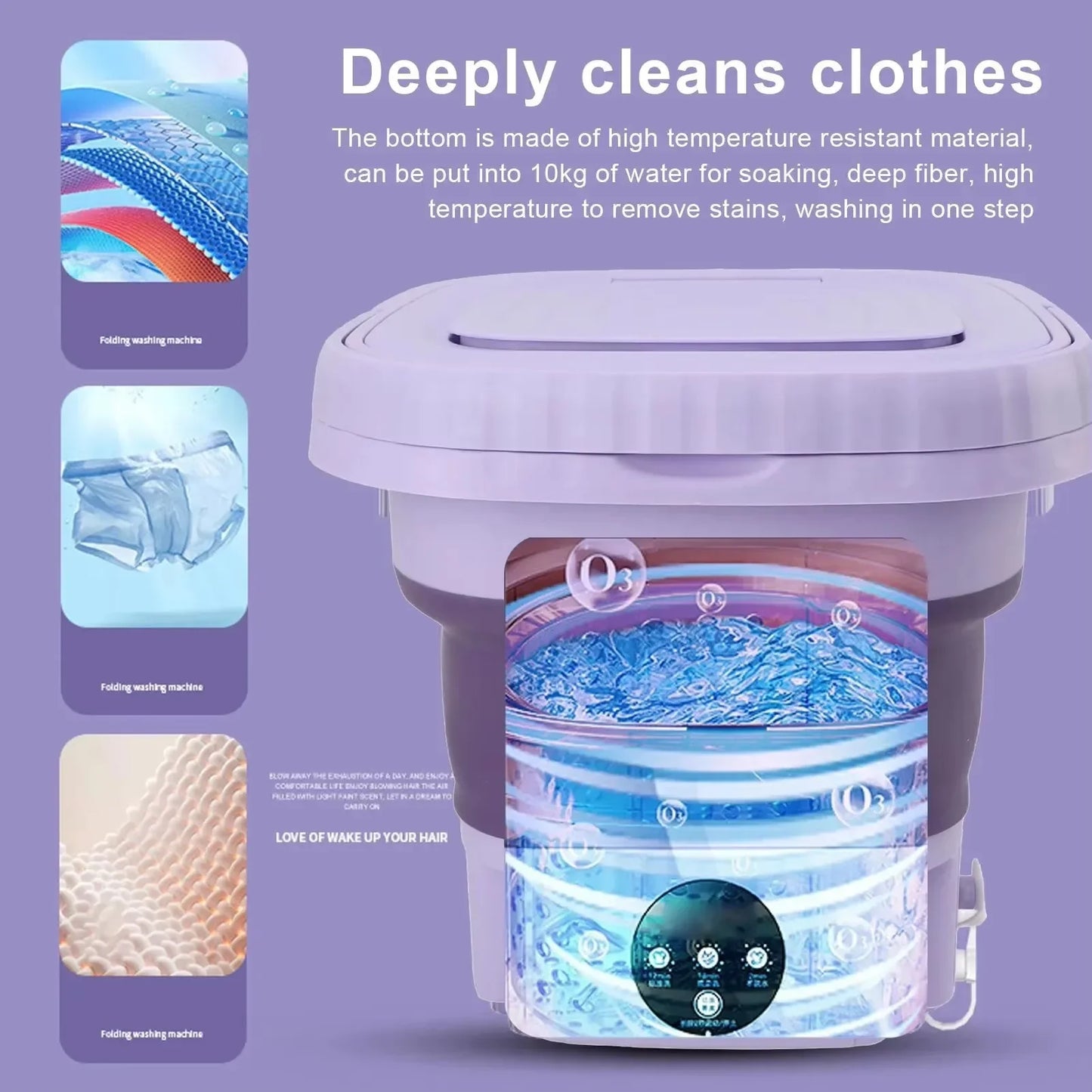 8L Portable Small Washing Machine Foldable with Spin Dryer For Socks Underwear Panties Mini Washer Household Laundry - The Urban Blasts Ltd