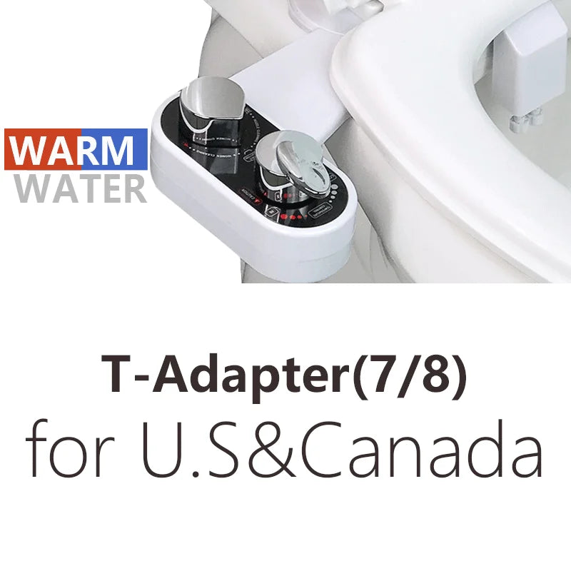 Bidet Hot/ Cold/ Warm Water Bidet for Toilet Seat Attachment Sprayer Shattaf Japanese Cover Dual Nozzle - The Urban Blasts Ltd