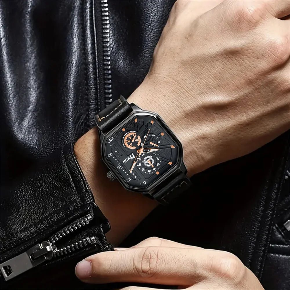 New Mens Watch Set with Gift Box for Men 5 Pieces Keychain Sunglasses Belt and Wallet Set for Men Him Boyfriend Dad Husband - The Urban Blasts Ltd