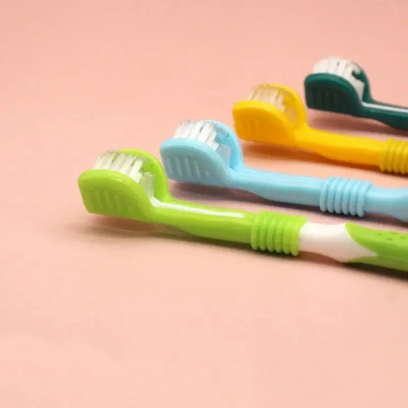 3 - Sided Pet Toothbrush Dog Plastic Toothbrush Removing Bad Breath Tartar Cleaning Mouth Pet Dental Care Cat Cleaning Mouth - The Urban Blasts Ltd