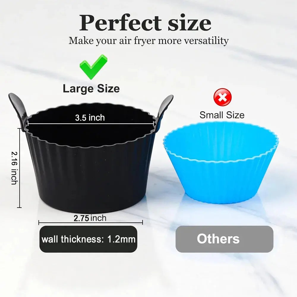 Silicone Air Fryer Egg Poacher Silicone Cupcake Baking Cups Ramekins For Air Fryer Ovens Air Fryer Silicone Basket - The Urban Blasts Ltd