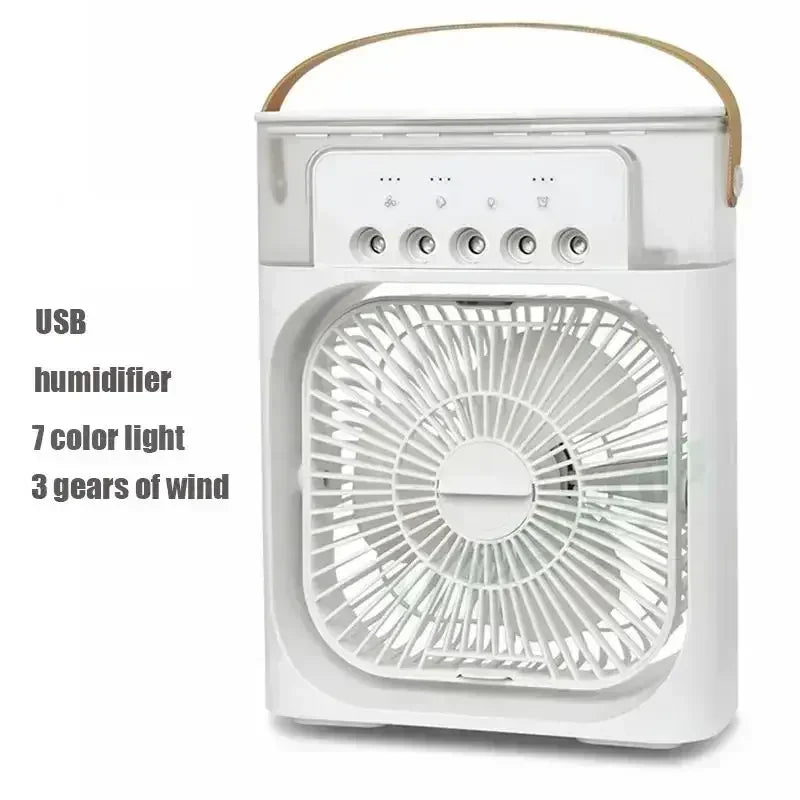 New 3 In 1 Fan AIr Conditioner Household Mini Air Cooler LED Night Light Portable Humidifier Air Adjustment Fan Office Home Fan - The Urban Blasts Ltd