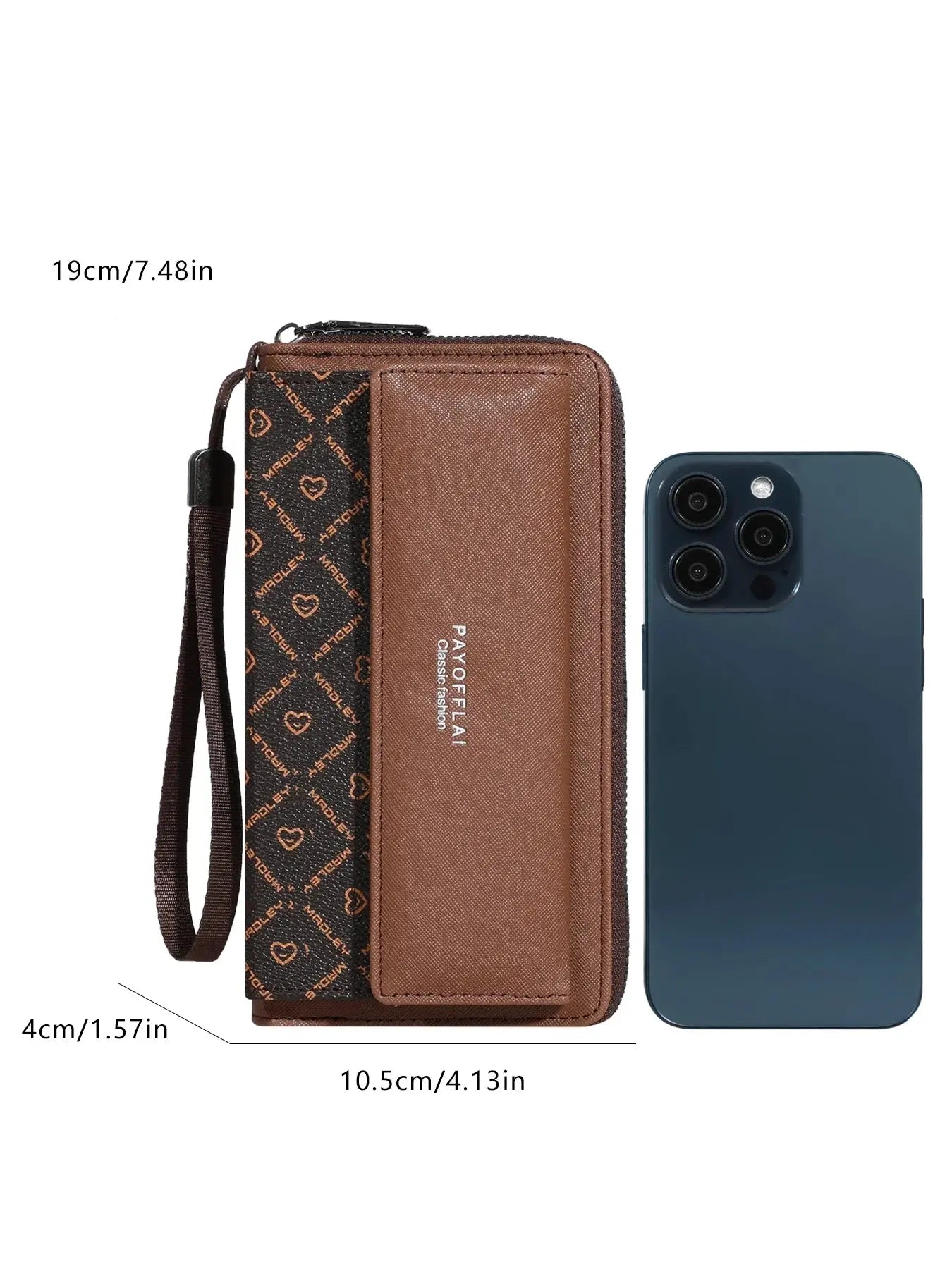 1pc Classic Unisex Faux Leather Wallet, Double Layer with Snap Closure, Zippered Card Holder & Photo Compartment, Color blocking - The Urban Blasts Ltd