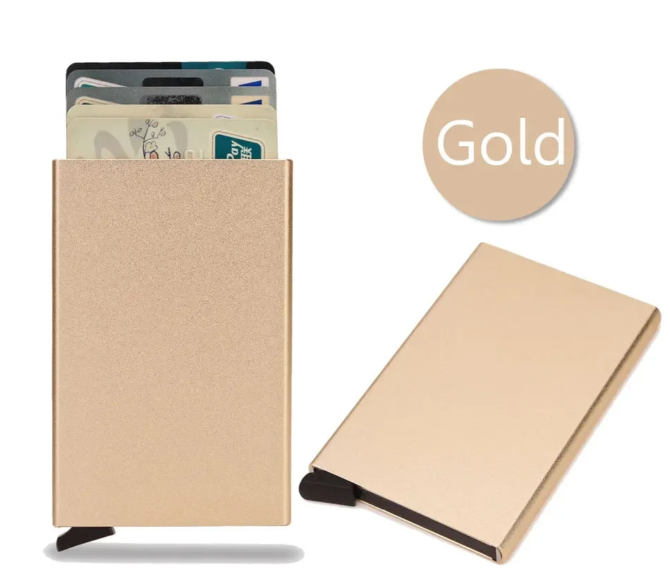 Rfid Credit Card Holder Metal Thin Slim Smart Wallet Men - The Urban Blasts Ltd