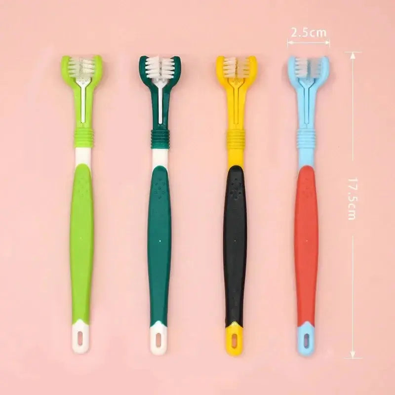 3-Sided Pet Toothbrush Dog Plastic Toothbrush Removing Bad Breath Tartar Cleaning Mouth Pet Dental Care Cat Cleaning Mouth - The Urban Blasts Ltd