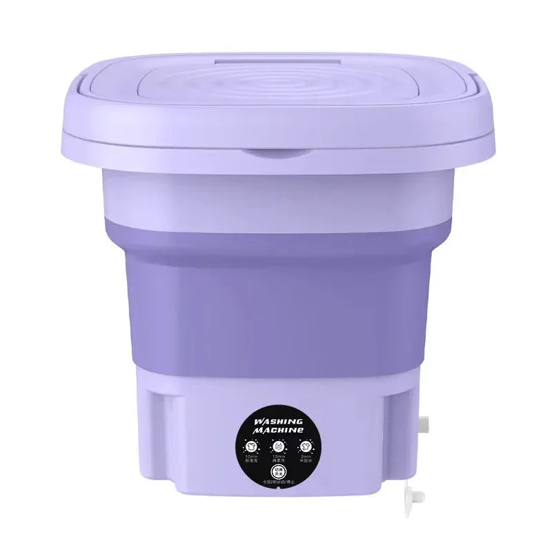 8L Portable Small Washing Machine Foldable with Spin Dryer For Socks Underwear Panties Mini Washer Household Laundry - The Urban Blasts Ltd
