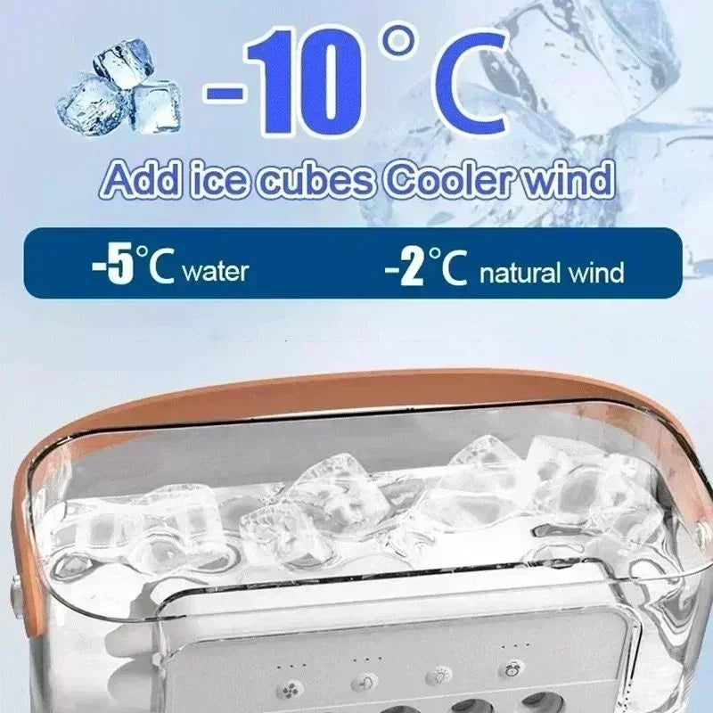 New 3 In 1 Fan AIr Conditioner Household Mini Air Cooler LED Night Light Portable Humidifier Air Adjustment Fan Office Home Fan - The Urban Blasts Ltd