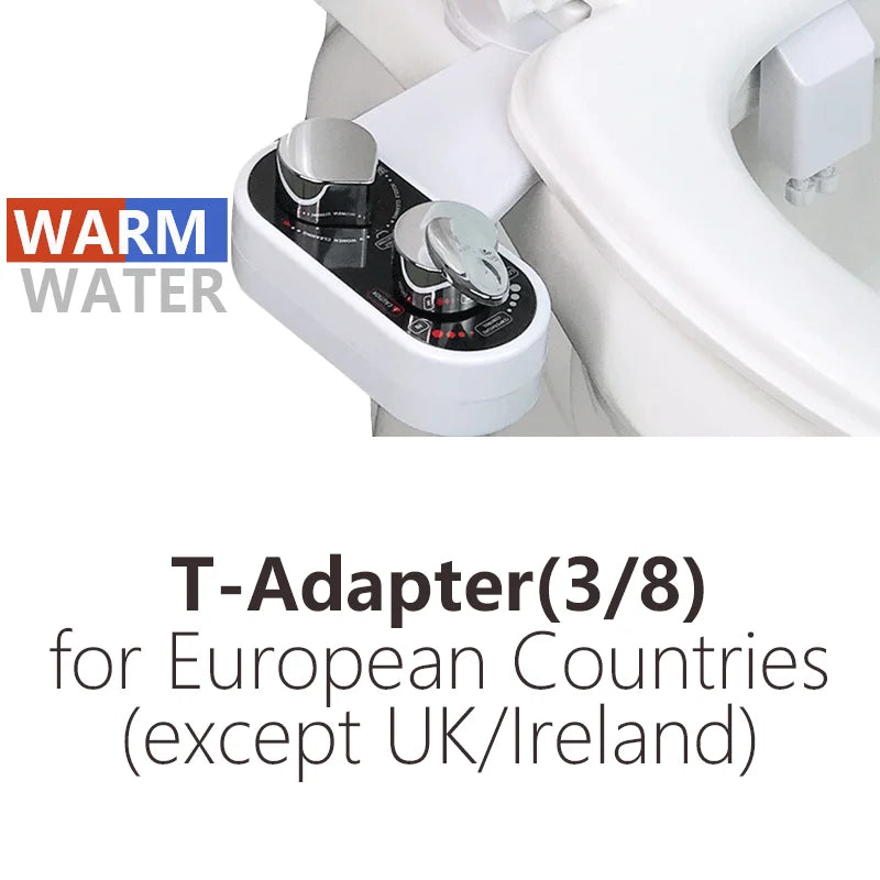 Bidet Hot/ Cold/ Warm Water Bidet for Toilet Seat Attachment Sprayer Shattaf Japanese Cover Dual Nozzle - The Urban Blasts Ltd
