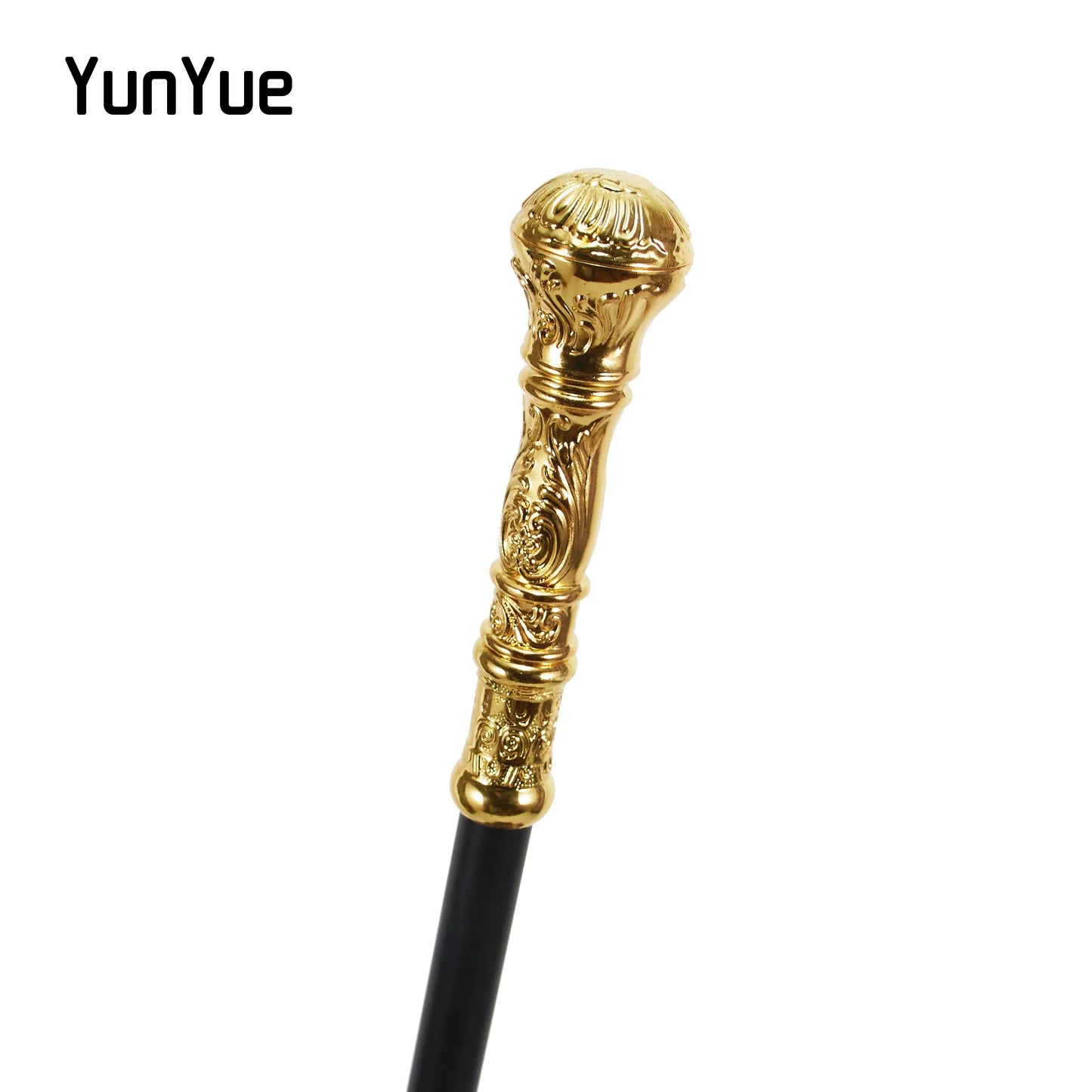 Elegant Golden Round Handle Fashion Walking Stick Cosplay Gentlemen Vintage Handmade Walking Cane Lady Detachable Walking Canes - The Urban Blasts Ltd