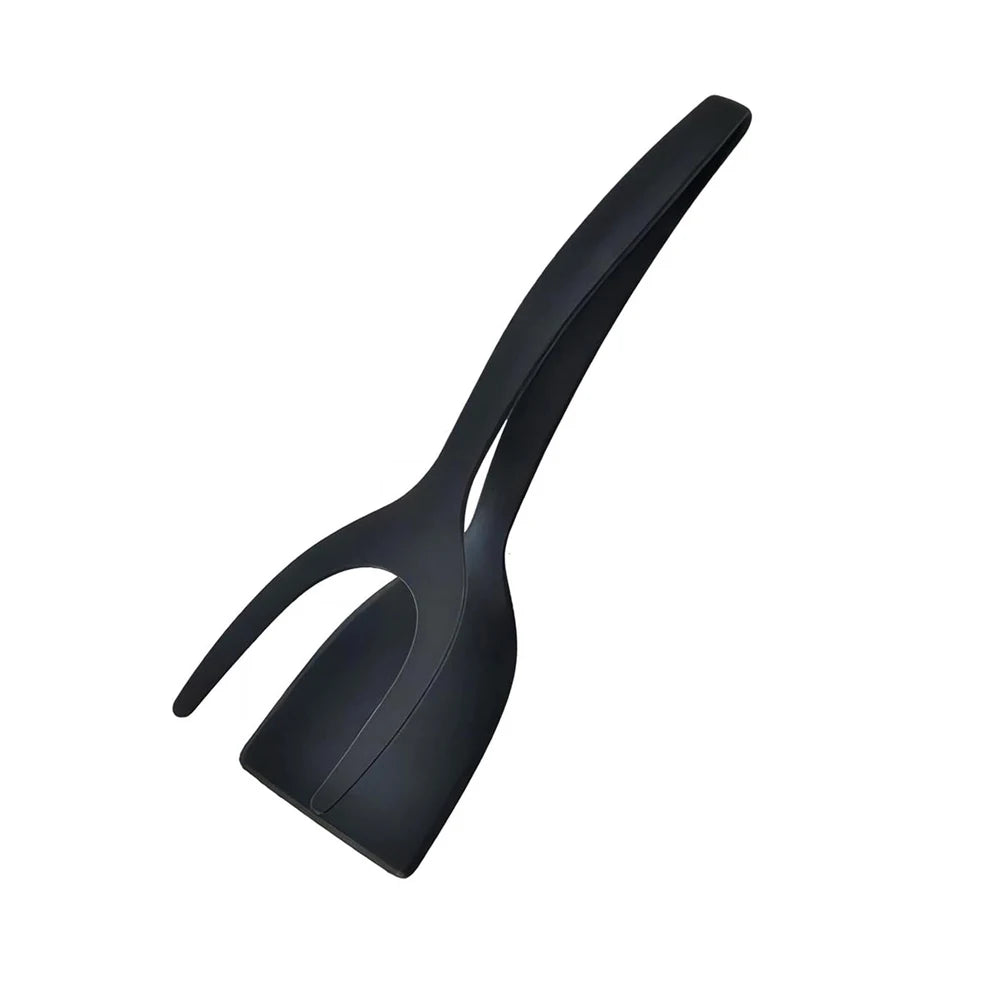 New 2 in 1 Grip Flip Spatula Tongs Egg Flipper Spatula Nylon Non Stick Coating Pancake Fish French Toast Omelet Making Tool - The Urban Blasts Ltd