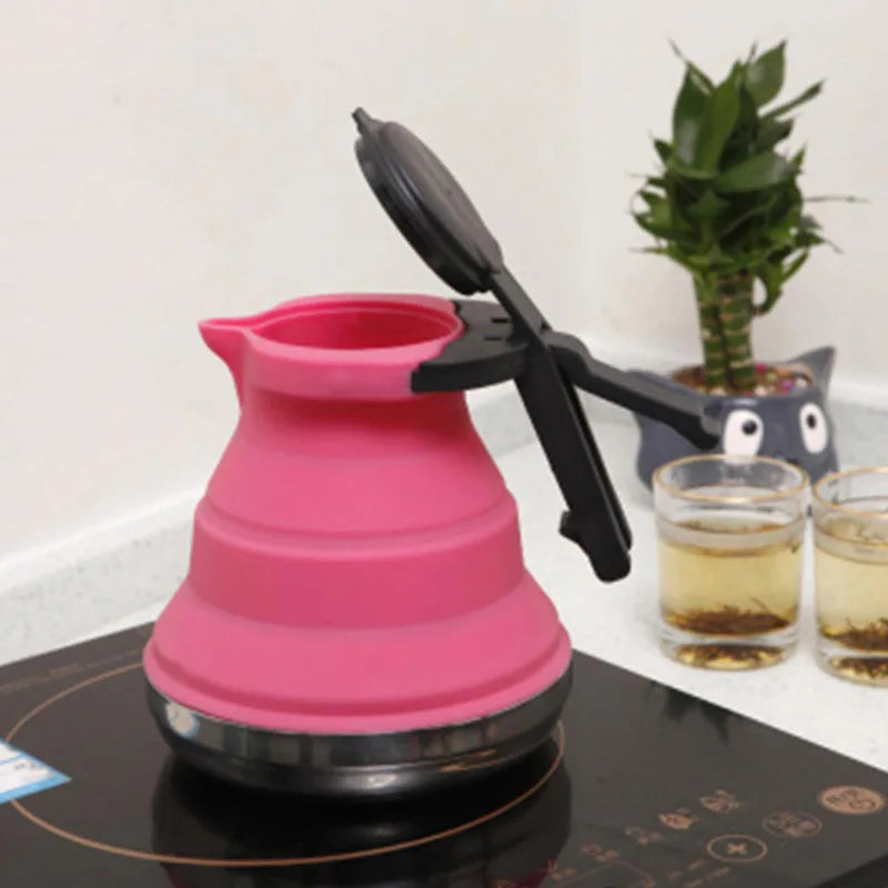 Easy Carrying Silicone Folding Kettle Steel Bottom Gas Stove Heating Water Kettle 1.5L - The Urban Blasts Ltd