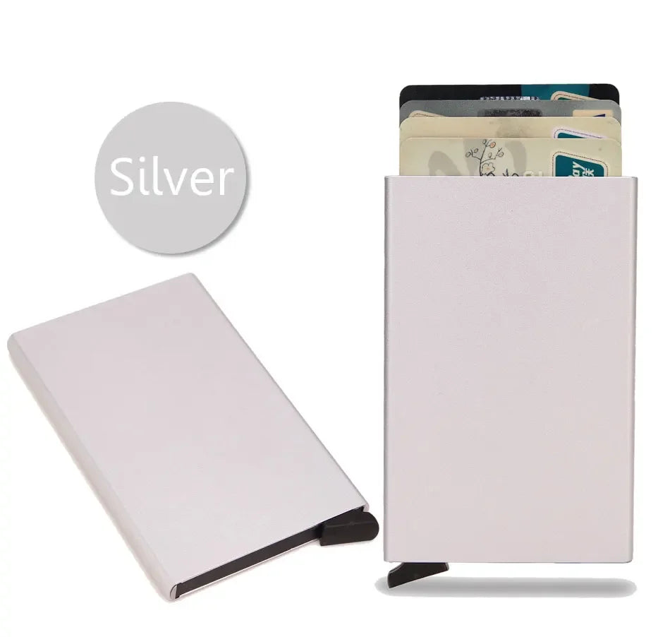 Rfid Credit Card Holder Metal Thin Slim Smart Wallet Men - The Urban Blasts Ltd