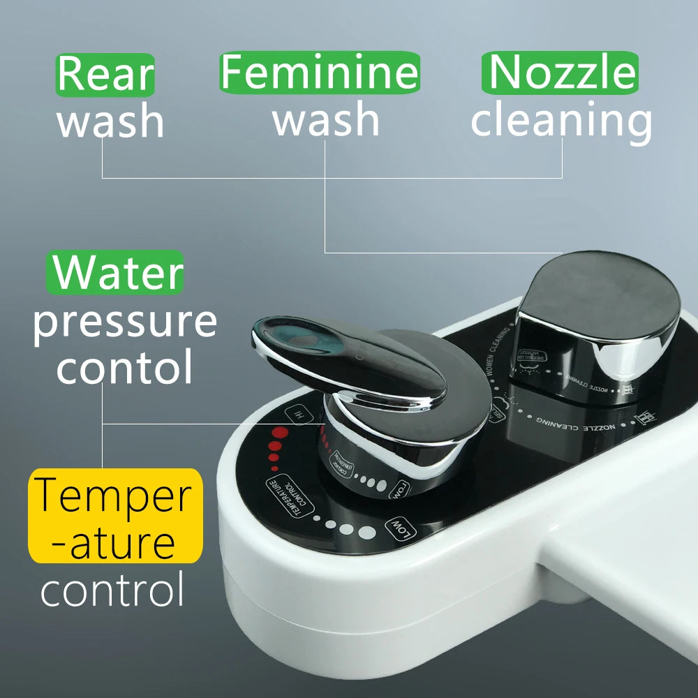 Bidet Hot/ Cold/ Warm Water Bidet for Toilet Seat Attachment Sprayer Shattaf Japanese Cover Dual Nozzle - The Urban Blasts Ltd