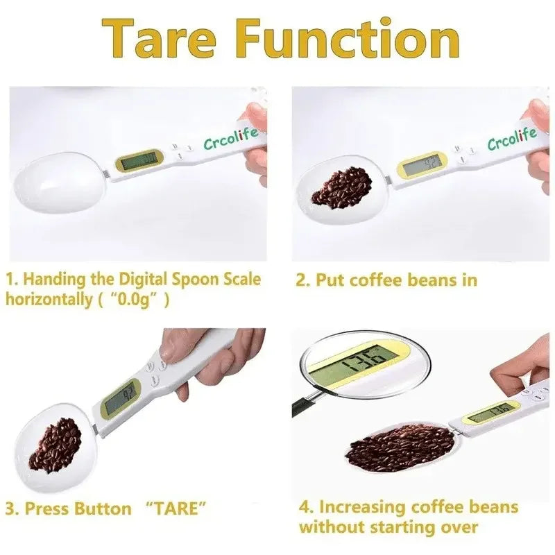 500g/0.1g Weight Measuring Spoon Portable LCD Digital Kitchen Scale Electronic Food Measuring Spoon Scale Kitchen Tool for Food - The Urban Blasts Ltd