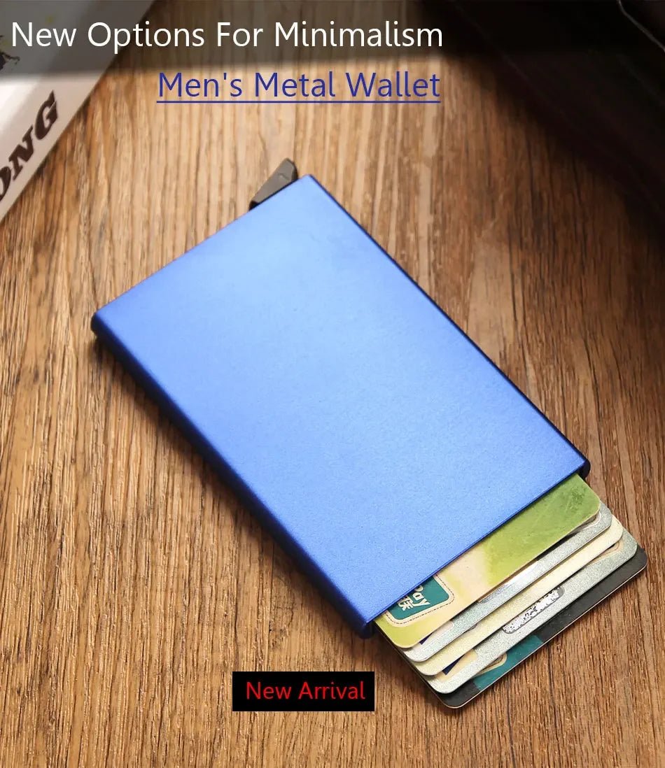 Rfid Credit Card Holder Metal Thin Slim Smart Wallet Men - The Urban Blasts Ltd