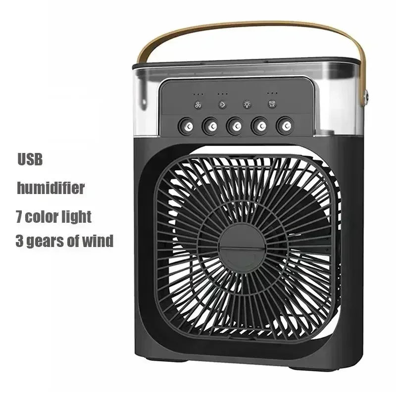 New 3 In 1 Fan AIr Conditioner Household Mini Air Cooler LED Night Light Portable Humidifier Air Adjustment Fan Office Home Fan - The Urban Blasts Ltd