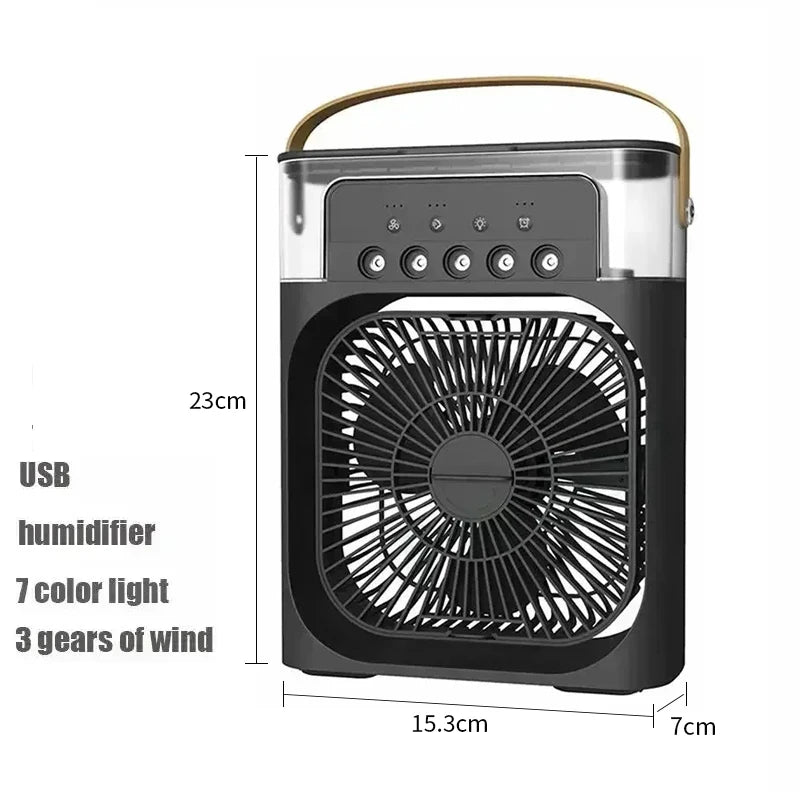 New 3 In 1 Fan AIr Conditioner Household Mini Air Cooler LED Night Light Portable Humidifier Air Adjustment Fan Office Home Fan - The Urban Blasts Ltd