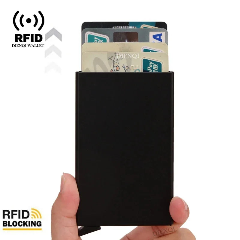 Rfid Credit Card Holder Metal Thin Slim Smart Wallet Men - The Urban Blasts Ltd