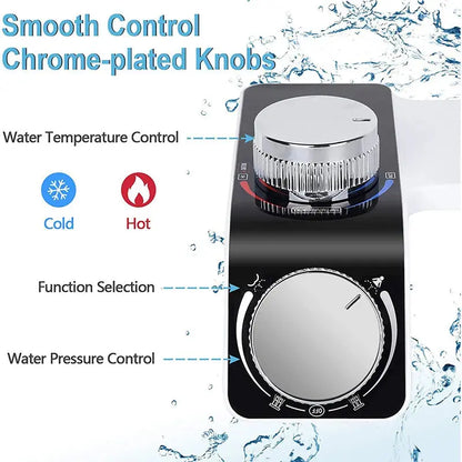 Bidet Toilet Seat Attachment Non-Electric Self-Cleaning Dual Nozzles Wash Hot /Cold Mixer Water Lady Bathroom Accessories Sprayer - The Urban Blasts Ltd