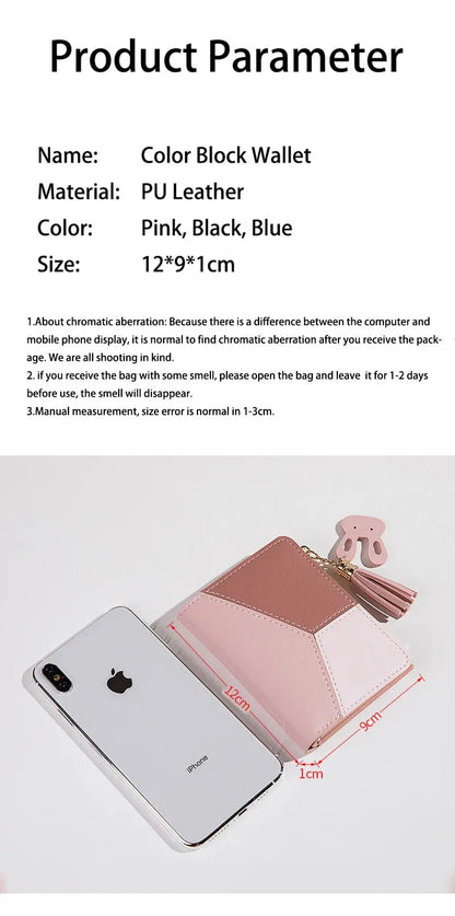 Women's Wallet PU Leather Women's Wallet Made of Leather Women Purses Card Holder Foldable Portable Lady Coin Purses - The Urban Blasts Ltd