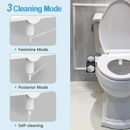 Bidet Toilet Seat Attachment Non-Electric Self-Cleaning Dual Nozzles Wash Hot /Cold Mixer Water Lady Bathroom Accessories Sprayer - The Urban Blasts Ltd