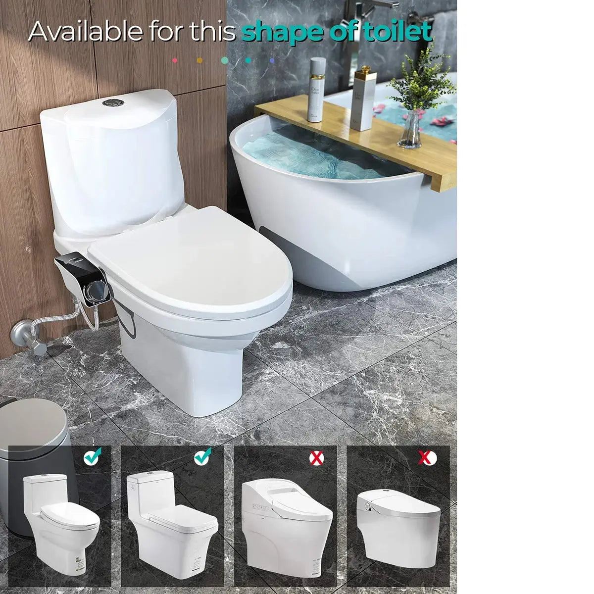 Bidet Toilet Seat Attachment Non-Electric Self-Cleaning Dual Nozzles Wash Hot /Cold Mixer Water Lady Bathroom Accessories Sprayer - The Urban Blasts Ltd