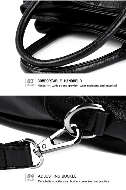 Genuine 3Layers High Quality Soft Leather Ladies Shoulder Crossbody Bags for Women  Luxury Handbags - The Urban Blasts Ltd