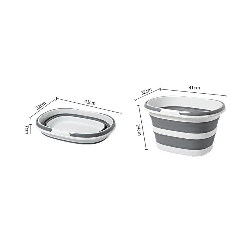 Portable Folding Basin  car wash bucket household 16L Clean Bucket Bathroom Storage Basket For Washing Fishing Camping Basin - The Urban Blasts Ltd