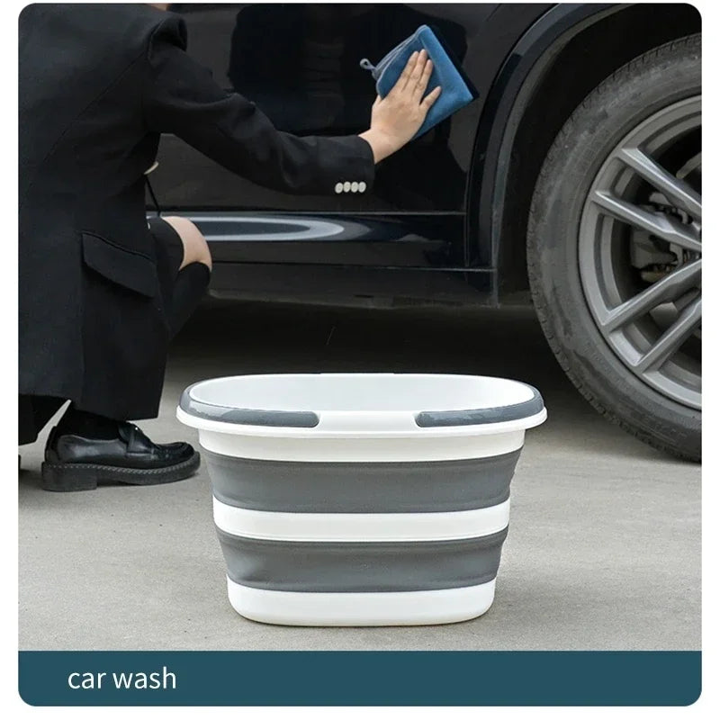 Portable Folding Basin  car wash bucket household 16L Clean Bucket Bathroom Storage Basket For Washing Fishing Camping Basin - The Urban Blasts Ltd