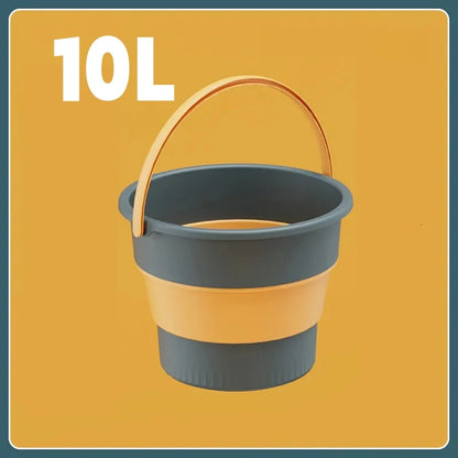 5/10L Folding Portable Bucket with Cover Car Wash Fishing Bathroom Tool Silicone Bucket Outdoor Camping Household Supplies - The Urban Blasts Ltd