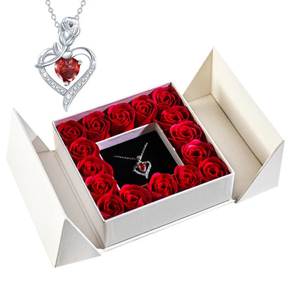 Gifts for Women Jewellery Necklace /w Soap Eternal Rose Gift Box For Valentine's and Mother's day Gifts