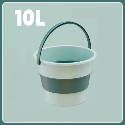 5/10L Folding Portable Bucket with Cover Car Wash Fishing Bathroom Tool Silicone Bucket Outdoor Camping Household Supplies - The Urban Blasts Ltd