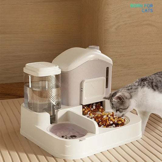 Cat Bowl Automatic Feeder Small Cats Food Bowls Large Capacity Water Dispenser To Prevent Tipping Over Pet Bowls Dog Double Bowl - The Urban Blasts Ltd