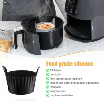 Silicone Air Fryer Egg Poacher Silicone Cupcake Baking Cups Ramekins For Air Fryer Ovens Air Fryer Silicone Basket - The Urban Blasts Ltd