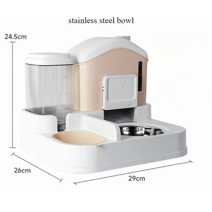 Cat Bowl Automatic Feeder Small Cats Food Bowls Large Capacity Water Dispenser To Prevent Tipping Over Pet Bowls Dog Double Bowl - The Urban Blasts Ltd