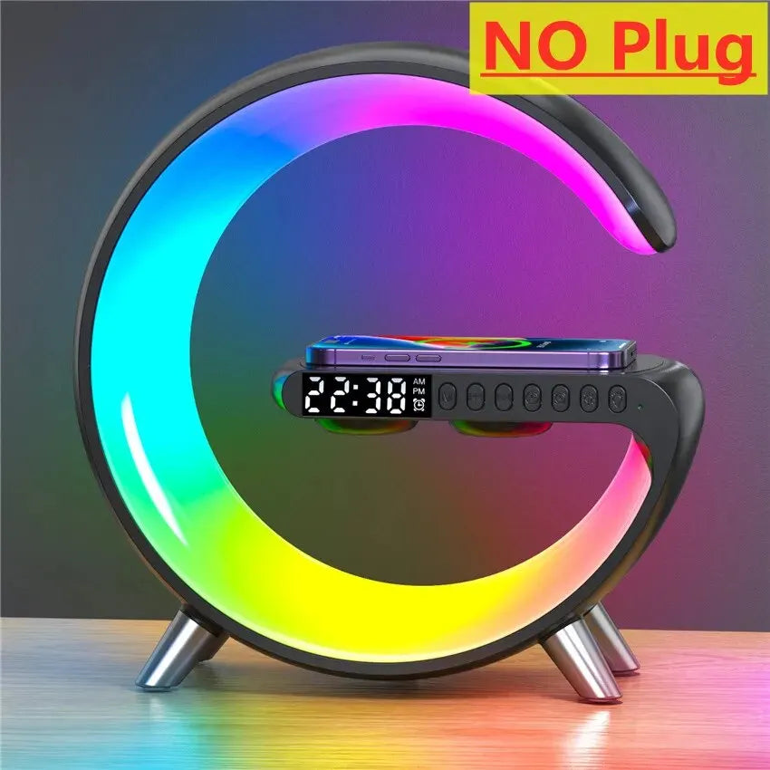 Aurora Station: Cargador inalámbrico con luces RGB y sistema de alarma