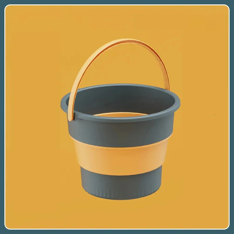 5/10L Folding Portable Bucket with Cover Car Wash Fishing Bathroom Tool Silicone Bucket Outdoor Camping Household Supplies - The Urban Blasts Ltd