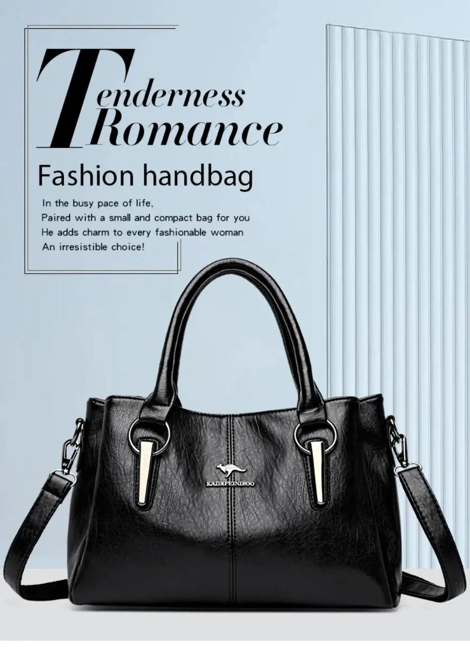 Genuine 3Layers High Quality Soft Leather Ladies Shoulder Crossbody Bags for Women  Luxury Handbags - The Urban Blasts Ltd