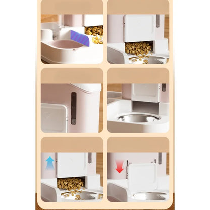 Cat Bowl Automatic Feeder Small Cats Food Bowls Large Capacity Water Dispenser To Prevent Tipping Over Pet Bowls Dog Double Bowl - The Urban Blasts Ltd