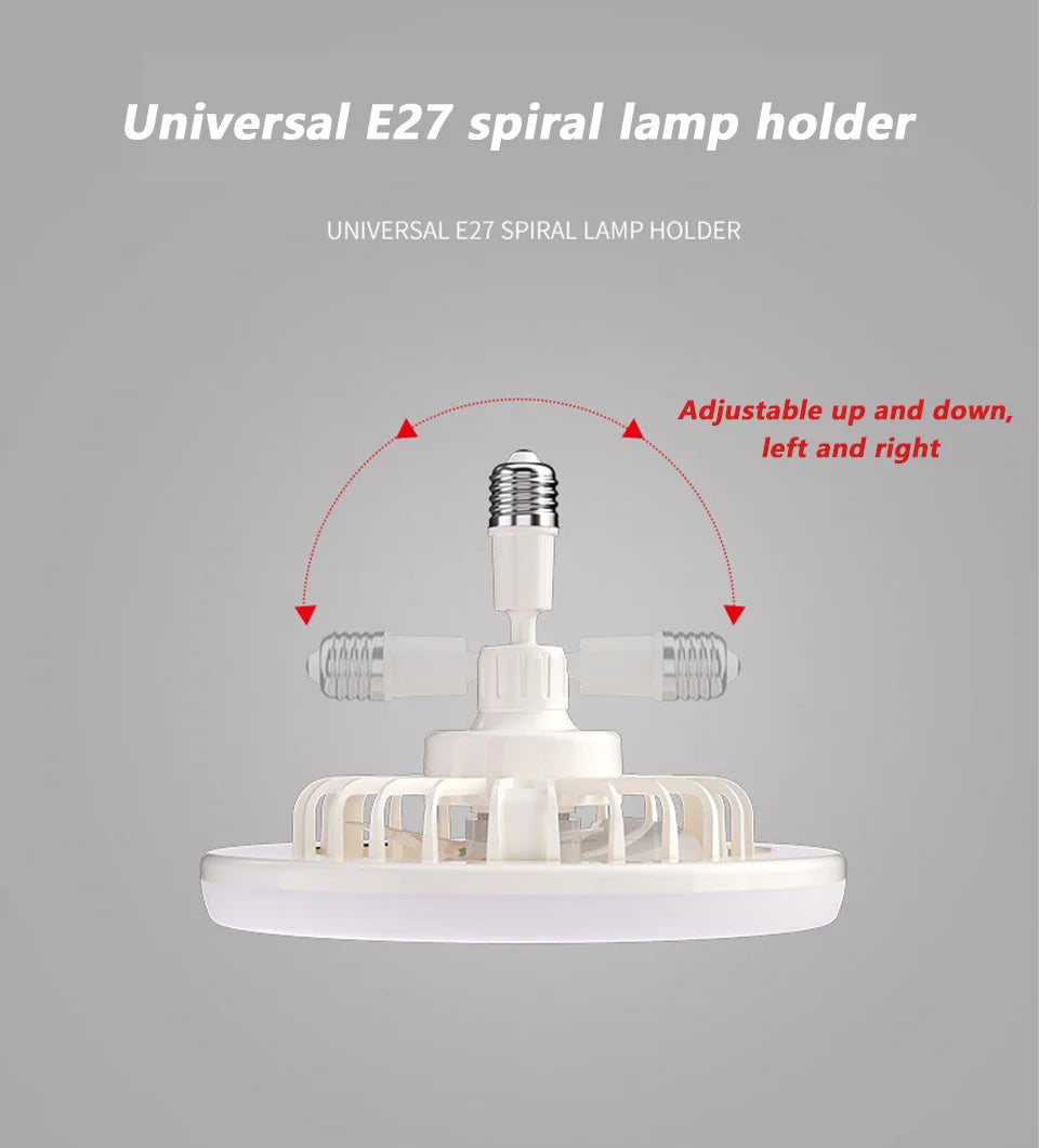 2 In 1 Energy Saving Remote Control Ceiling Fan Lamp Infinitely Dimmable E27 Base Bottom Noise Mute LED Decorative Light 85-265V - The Urban Blasts Ltd