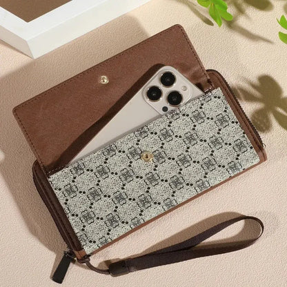 1pc Classic Unisex Faux Leather Wallet, Double Layer with Snap Closure, Zippered Card Holder & Photo Compartment, Color blocking - The Urban Blasts Ltd
