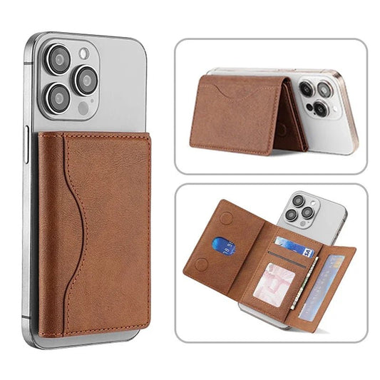 Trifold Magnetic Phone Wallet PU Leather Card Bag Magsafe Card Holder Wallet for Apple IPhone 16 15 12 13 14 Pro Max Plus Mini - The Urban Blasts Ltd